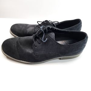 🤑Calvin Klein Massey black suede Oxford loafers